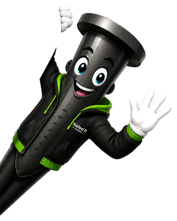 Mascotte Nailed It Systems - à propos